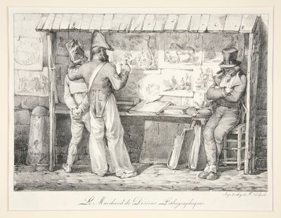 Obchodník s litografickými obrazy od Nicolas Toussaint Charlet