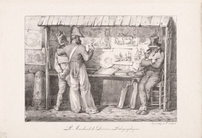 Prodejce litografie od Nicolas Toussaint Charlet