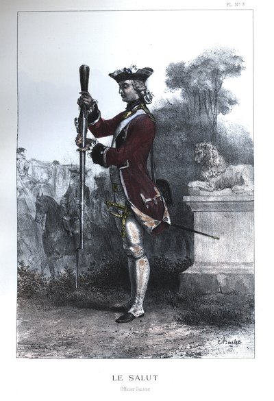 Důstojník švýcarské gardy od Nicolas Toussaint Charlet