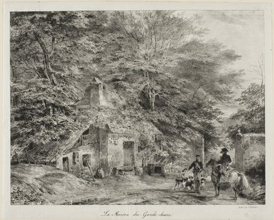 Chata hajného, z alba z roku 1826 od Nicolas Toussaint Charlet