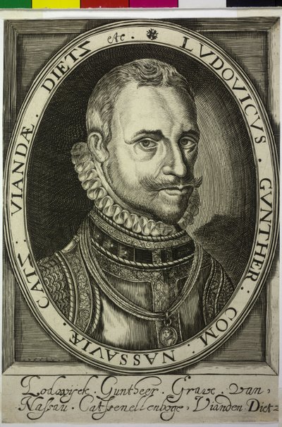 Hrabě Nassau-Dillenburg Lewis Guenther od Nicolas de Clerck