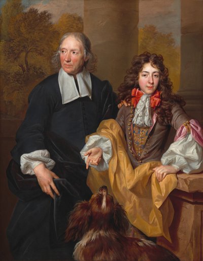Portrét mladého muže a jeho učitele, 1685. od Nicolas de Largillière