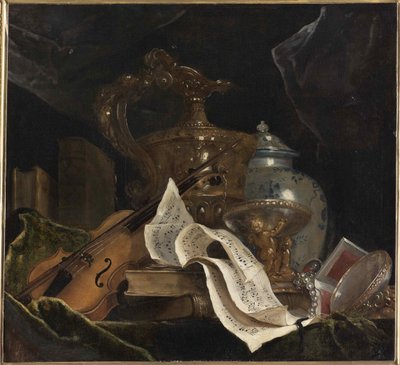 Zátiší s hudebním nástrojem, 1695-1700. od Nicolas de Largillière