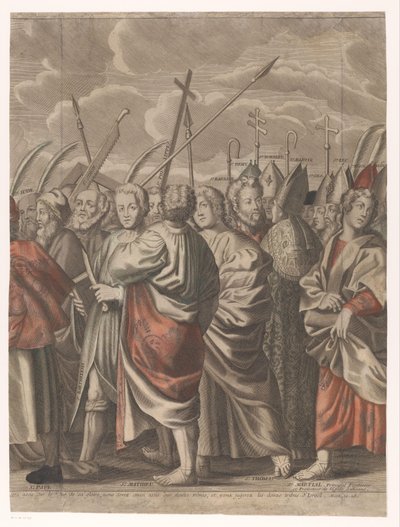 Triumfální procesí Krista s postavami ze Starého a Nového zákona (část sedmá) Triumf Ježíše Krista (titul na předmětu) od Nicolas de Larmessin (I)