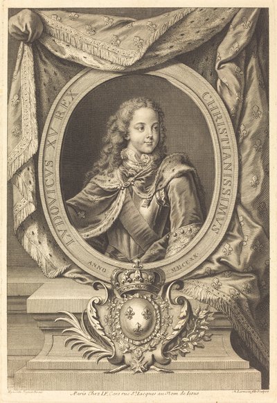 Ludvík XV od Nicolas de Larmessin IV after Hyacinthe Rigaud