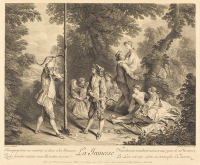 Mládí od Nicolas de Larmessin IV after Nicolas Lancret