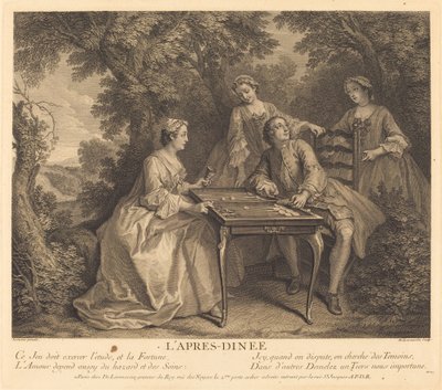 Po večeři od Nicolas de Larmessin IV after Nicolas Lancret