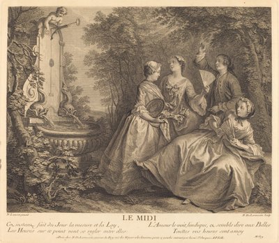 Poledne od Nicolas de Larmessin IV after Nicolas Lancret