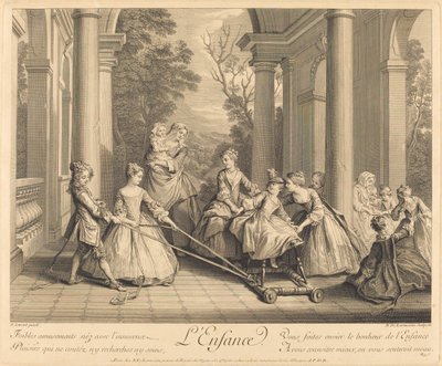 Dětství od Nicolas de Larmessin IV after Nicolas Lancret