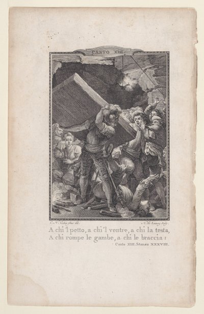 Canto 13, Stanza 38, od Orlando Furioso, 1772-74., 1772-74. od Nicolas de Launay