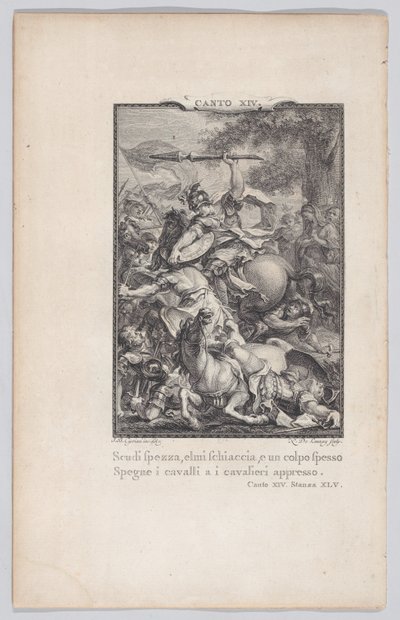 Canto 14, Stanza 45, od Orlando Furioso, 1774., 1774. od Nicolas de Launay