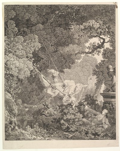 The Hazards spokojeni s Escarpolette.n.d. od Nicolas de Launay