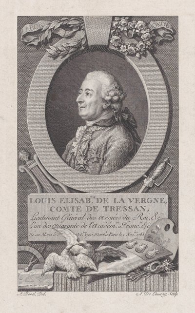 Portrét Louise Elisabeth de La Vergne, Comte de Tressan, 1783-92., 1783-92. od Nicolas de Launay