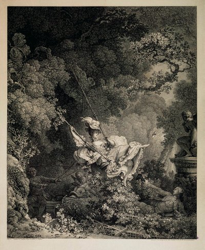 The Lucky Opportunities of a Swing, 1782. od Nicolas de Launay