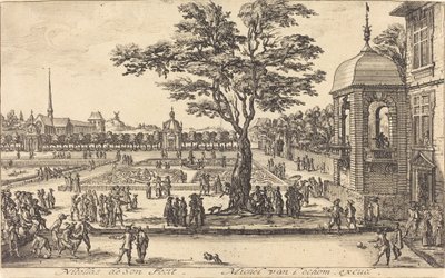 Pohled na zahradu od Nicolas de Son