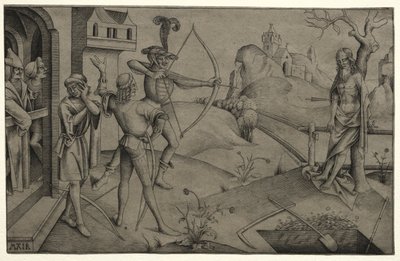 The Kings Sons Shooting at their Dead Fathers Body, 1495-1504. od Nicolaus Alexander Mair von Landshut