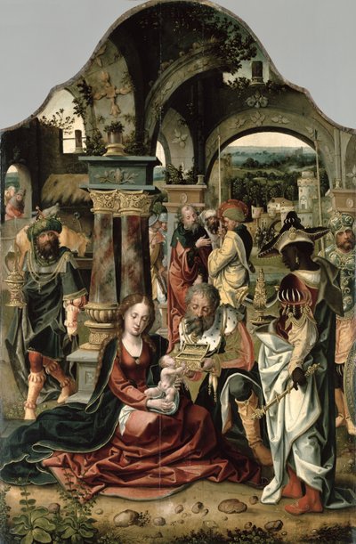 Klanění tří králů od Nicolaus van Aelst