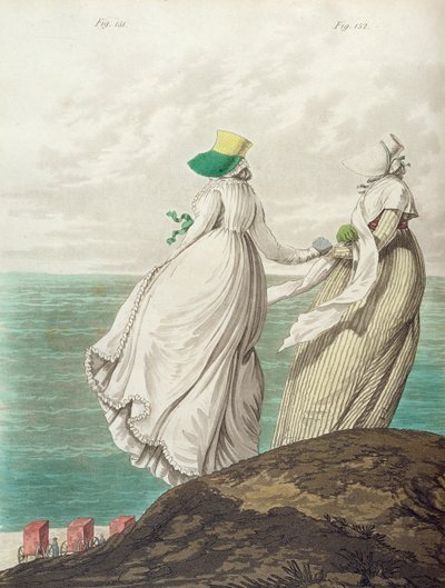 Koupaliště, z "Galerie módy", 1797 (barevná rytina) od Nicolaus von Heideloff