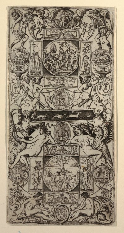 Ornament Panel s Orfeem a soudem Paříže od Nicoletto da Modena