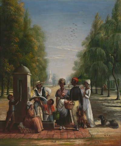 Sluhové u pumpy, ca. 1840. od Nicolino Calyo