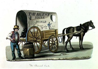 The Charcoal Cart, c.1840-44 (akvarel na papíře) od Nicolino Calyo