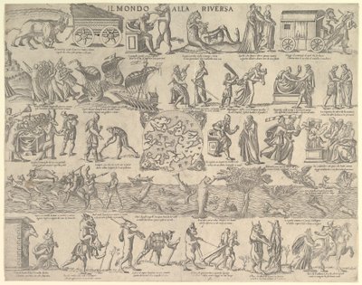 Svět se obrátil vzhůru nohama Svět se obrátil vzhůru nohama, 1552-79. od Nicolo Nelli