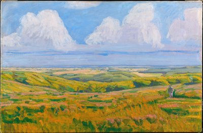 Pohled z Korsdalenu. Hammer Hills od Niels Larsen Stevns