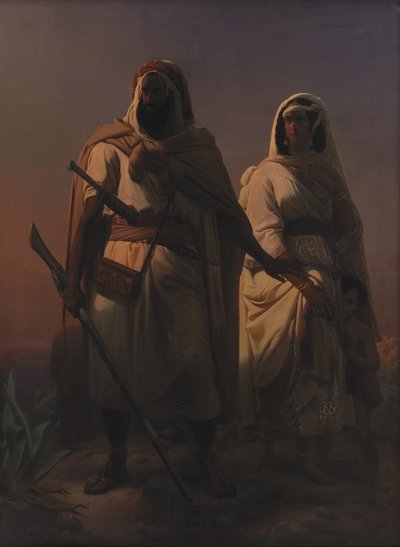 Arabská rodina v poušti od Niels Simonsen