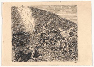 Příprava na štíty v Brunde od Niels Skovgaard