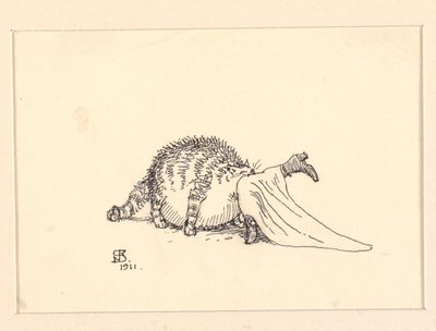 Ilustrace pro tlustou kočku od Niels Skovgaard