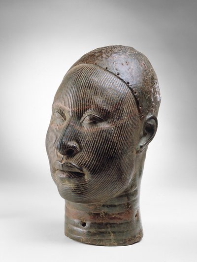 Oni, hlava krále, Ife, 12. - 15. století (bronz) (viz také 412927) od Nigerian