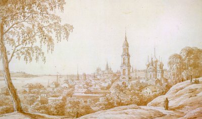 Pohled na Kostroma, Rusko, 1838. od Nikandor Grigorievich Chernetsov