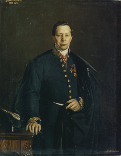 Portrét umělce Pyotr Basin 1794-1881, 1857 od Nikanor Leontievich Tiutriumov