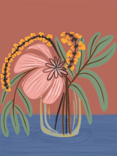 Váza Blush Botanical od Nikita Jariwala