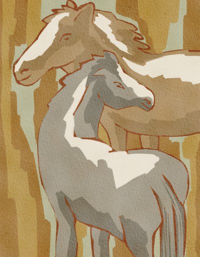 Rodina Calm Horse od Nikita Jariwala