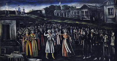 Církevní festival v Kartli od Niko Pirosmani