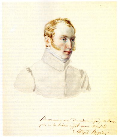 Portrét děkabristického barona Andrei von Rosen 1799-1884, 1832 od Nikolai Alexandrovich Bestuzhev