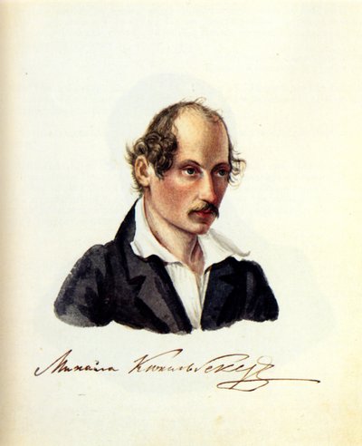 Portrét děkabristy Michaila Kuechelbecera 1798-1859, 1831 od Nikolai Alexandrovich Bestuzhev