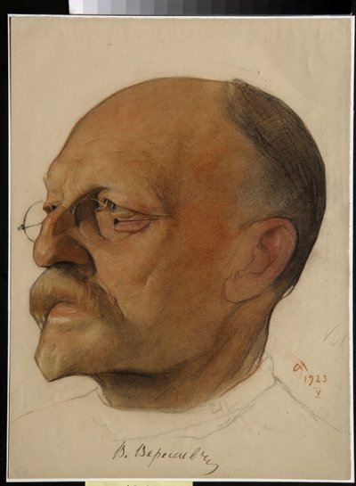 Portrét Vikenti Vikentyevich Smidovitch, dit Vikenti Veressaiev (1867-1945), ruský lékař a spisovatel (Vikenty Vikentyevich Veresaev) - Kresba Nikolaje Andreevich Andreev (1873-1932) sangvinik a pastelky na papíře (32,5x) od Nikolai Andreevich Andreev