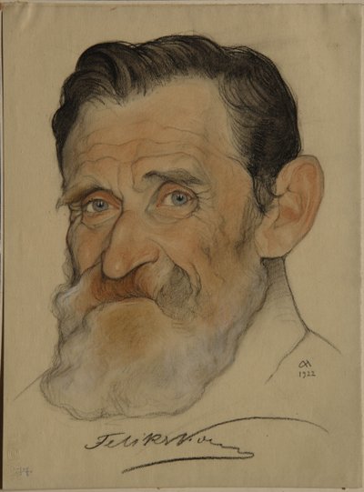 Portrét Felixe Jakovleviče Cohna 1864-1941, 1922 od Nikolai Andreevich Andreev