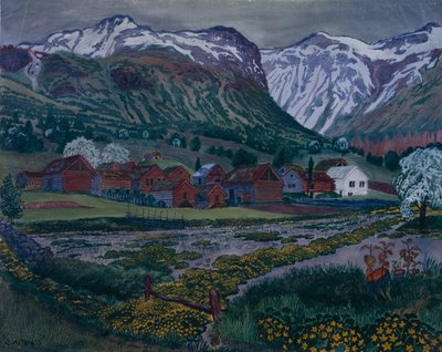 Buttercup Night (olej na plátně) od Nikolai Astrup