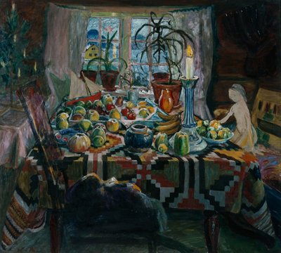 Štědrý den (olej na plátně) od Nikolai Astrup