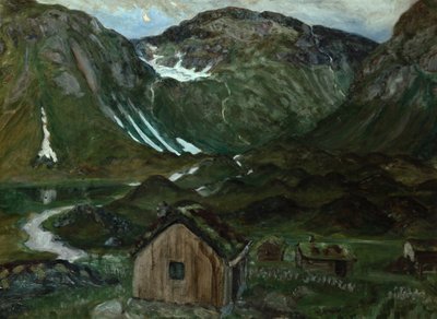 Pastviny v měsíčním světle od Nikolai Astrup