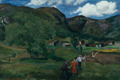 Hrající si děti od Nikolai Astrup