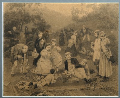 Čajový dýchánek majitele pozemku od Nikolai Dmitrievich Dmitriev Orenburgsky