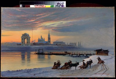 "Pohled na řeku Angara v Irkutsku na Sibiři" Obraz Nikolaje Florianoviče Dobrovolského (1837-1900) 1886 Státní muzeum umění, Irkutsk od Nikolai Florianovich Dobrovolsky