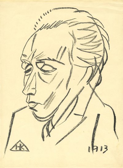 Portrét básníka Velimira Chlebnikova 1885-1922, 1913 od Nikolai Ivanovich Kulbin