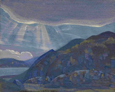Skály a útesy ze seriálu Ladoga, 1917-1918 od Nikolai Konstantinowitsch Roerich