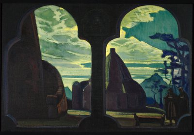 Scénický návrh k opeře Tristan a Isolda R. Wagnera, 1912 od Nikolai Konstantinowitsch Roerich