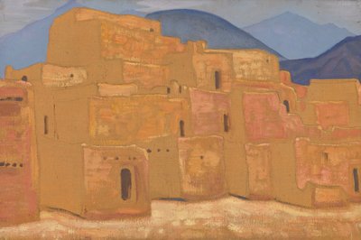 Taos Pueblo, Nové Mexiko, cca 1921 od Nikolai Konstantinowitsch Roerich